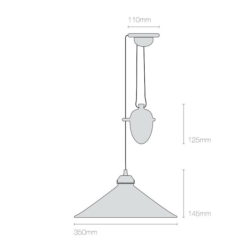Original BTC Cobb Rise & Fall Large Pendant Light | All Square Lighting