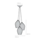 Original BTC Fin Grouping Of 3 Pendant Light | All Square Lighting