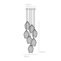 Original BTC Fin Grouping Of 7 Pendant Light | All Square Lighting