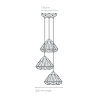 Original BTC Hatton 1 Grouping Of 3 Pendant Light | All Square Lighting
