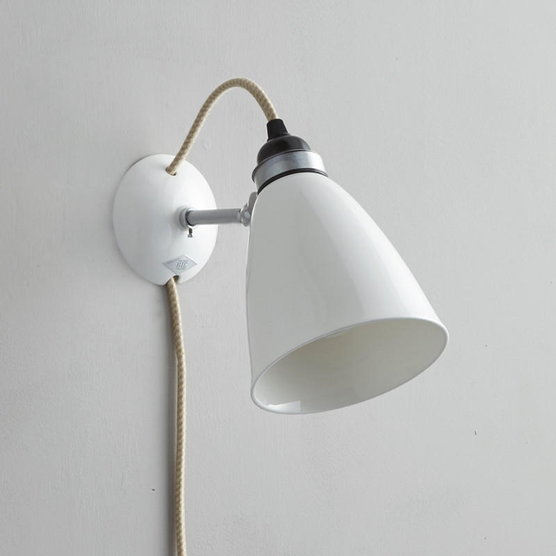 Original BTC Hector Medium Dome Plug Switch & Cable Wall Light | All Square Lighting