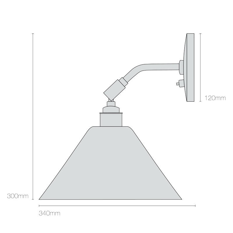 Task Ceramic Short Wall Light