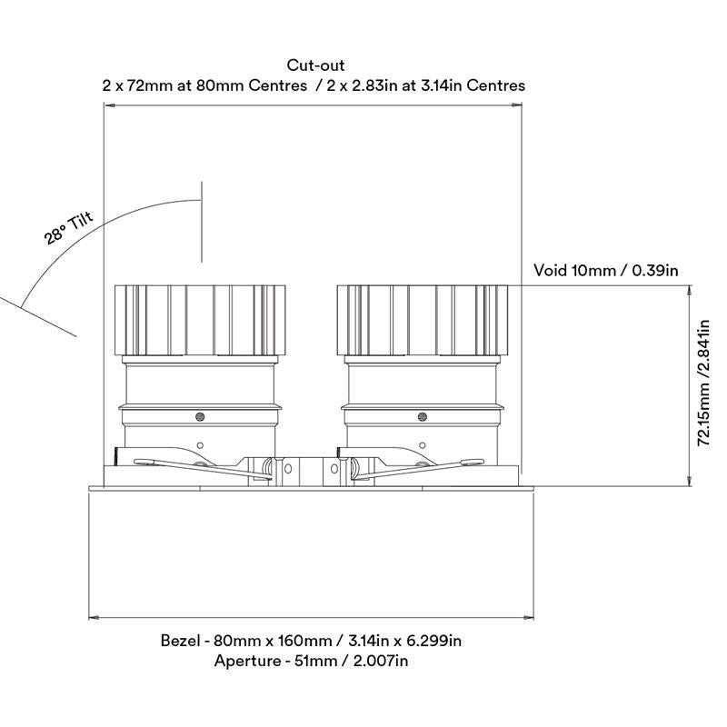 Dino Twin Adjustable Downlight
