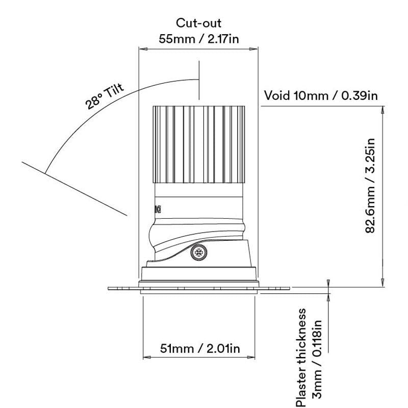 Fade Mini Adjustable Downlight