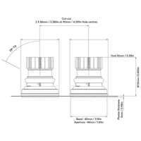 Orluna Fade Twin Adjustable Downlight | All Square Lighting