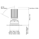 Orluna Infinity Midi Trimless Adjustable Downlight | All Square Lighting