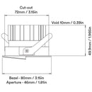 Orluna Muro Wallwasher Downlight | All Square Lighting