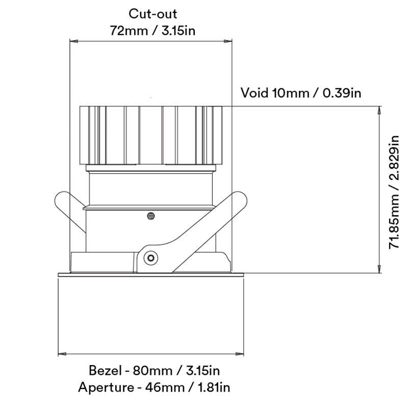 One Fixed Downlight