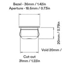 Orluna Toto Zero Uplight | All Square Lighting