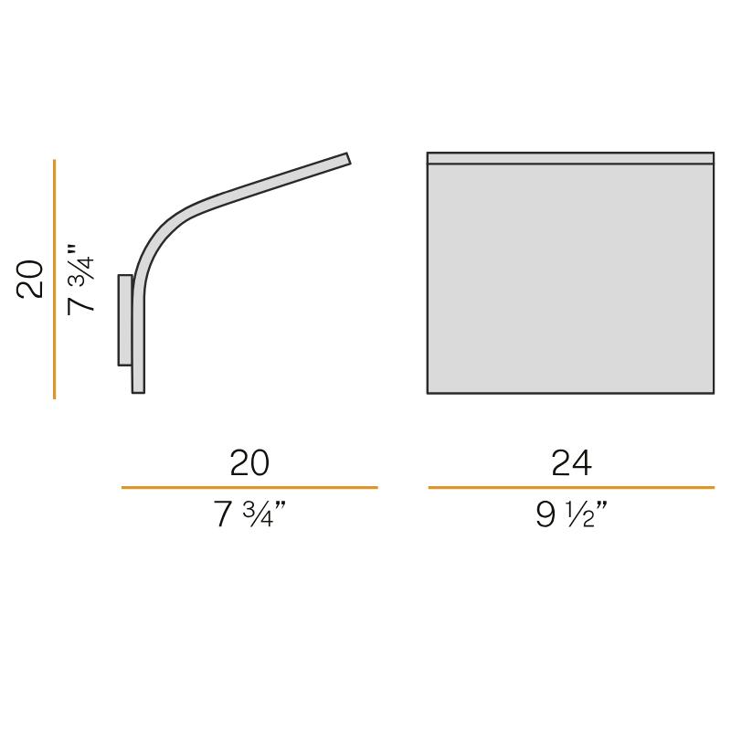 Panzeri App 24 Wall Light | All Square Lighting