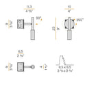 Panzeri Tubino Recessed Wall Light | All Square Lighting