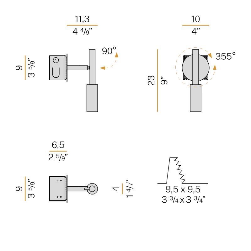 Tubino Recessed Wall Light