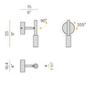 Panzeri Tubino Surface Wall Light | All Square Lighting