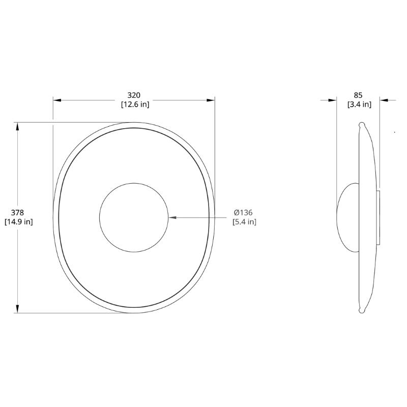 Crepe Medium Wall Light