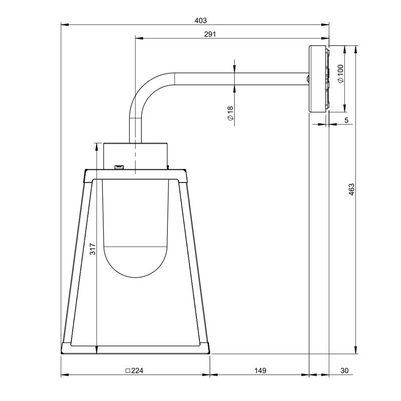 Roger Pradier Lampiok 1 N°5 Wall Light | All Square Lighting