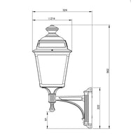 Roger Pradier Place des Vosges 1 Tradition N°3 Wall Lantern | All Square Lighting