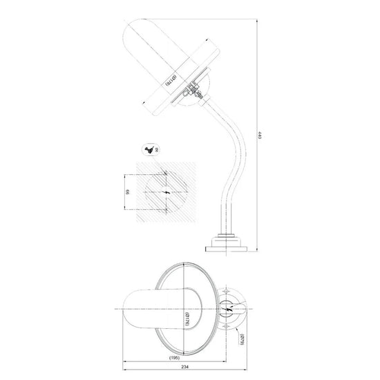 Butterfly N081 45° Wall Light