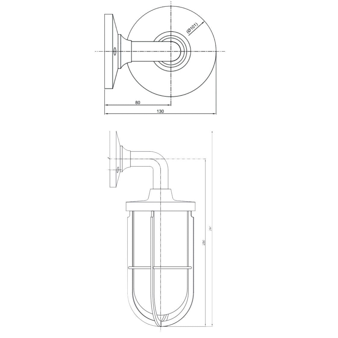 Tekna Docklight N010 Wall Light | All Square Lighting