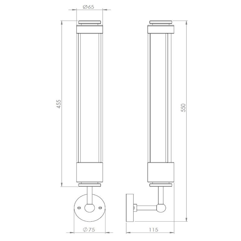 Tekna Kembleford N191 Single Wall Light | All Square Lighting