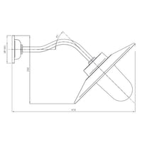 Tekna Quay N078 45 ° Wall Light | All Square Lighting