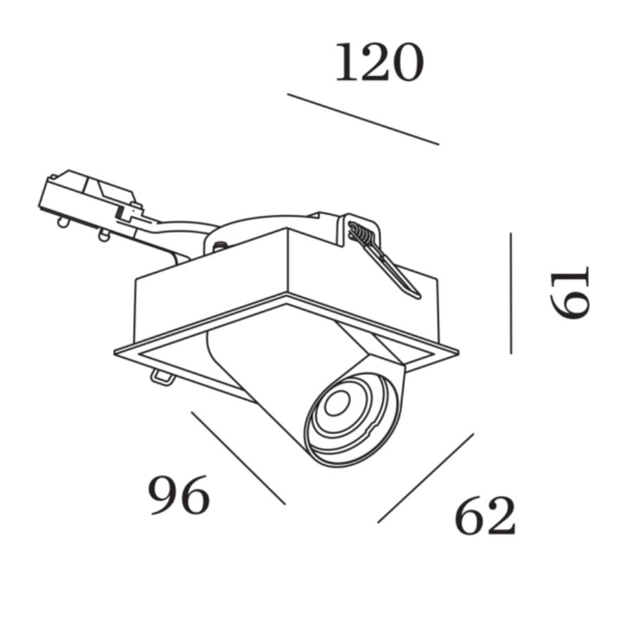 Bliek Square 1.0 GU10 Downlight